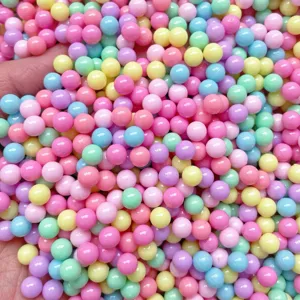 Perles rondes colorées macaron bonbon colle crème accessoires remplissage de boîte