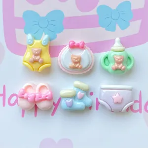 Süße Baby Thema Harz Cabochons DIY Handwerk Zubehör für Haarspangen 6 Stücke Set