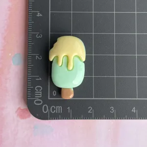 Cute resin ice cream cabochon accessory for DIY hair clips, phone cases, and crafts decor.