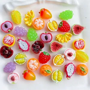 Ciondoli in Resina a Forma di Frutta in Miniatura Per Gioielli Fai da Te Ciondolo Portachiavi Custodia Per Telefono Simulazione Cibo Frutta Accessorio