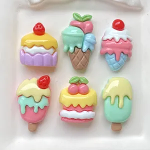 Cute resin cream dessert cabochons flatbacks for DIY hair clips phone case accessories