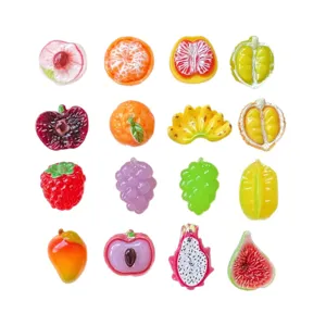 Miniatura frutta resina cabochon retro piatto per fai da te custodia telefono accessori