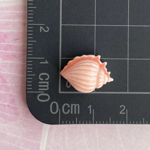 Mini resin conch shell flatback cabochon charm for phone case hair clip DIY craft decor