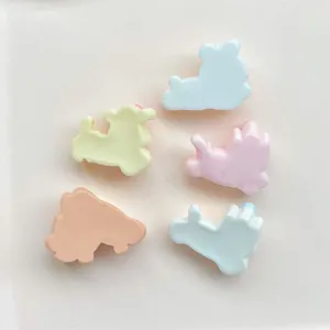 Mini resin cartoon animal charms flatback for phone case hair clip DIY accessories 5pcs