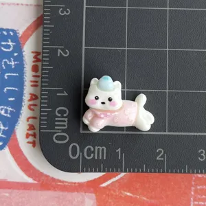 Mini cute running animal resin charm cartoon pet DIY accessory for phone case hairpin.