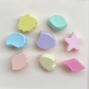 Mini colorful conch shell resin charms for phone case hair clip DIY doll clothes decor