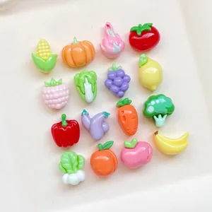 Mini ciondoli frutta verdura in resina cabochon carini per nail art fai da te forcine capelli