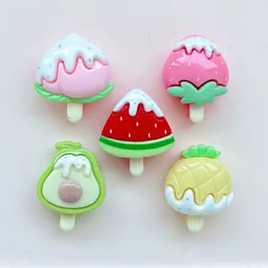 Mini gelato alla frutta resina ciondoli simpatici cabochons DIY per fermagli custodia
