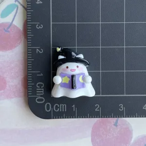 Halloween ghost resin flatback charm cute witch book DIY phone case hair clip accessory