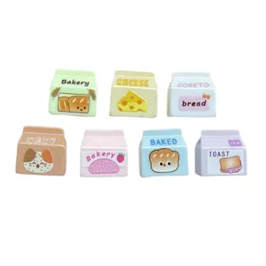 Mini 3D Brot Harz Charms niedliche Cartoon Cabochons für DIY Handyhülle Schmuckherstellung.