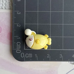 Cute resin yellow fish charm for DIY hair clips, shoes, and bag decoration part.