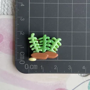 Green seaweed resin charm flatback DIY accessory for croc shoes hair clips and bag decoration