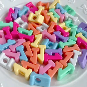 Cuentas acrilicas numero 1 con agujero para cadenas de telefono DIY y accesorios de joyeria.