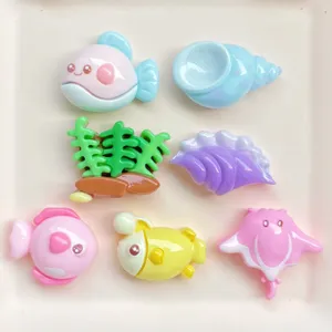 Cute ocean marine resin cabochons flatback charms for DIY hair clips phone case shoe decoration