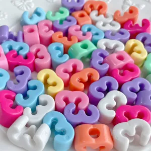 Cuentas acrilicas coloridas numero 3 para cadenas de telefono y fabricacion de joyas