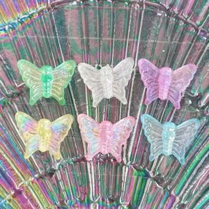 AB Laser bunte Schmetterling DIY Harz Charms für Haarschmuck Nagelkunst Dekoration.