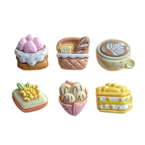 Miniature resin food cabochons DIY charms for cute hair clips and phone cases decor.