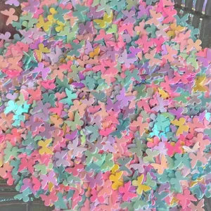 Paillettes a farfalla perlate colorate accessori artigianali fai da te, ciondoli.