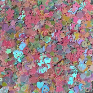 Paillettes artigianali colorate forme miste glitter accessori fatti a mano