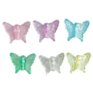 Bunte AB Laser Schmetterling Harz Anhänger Set für DIY Nagelkunst und Haarklammer Dekor.