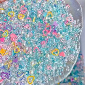 Mixed DIY craft beads resin rhinestones pearls set for phone case slime making detail view