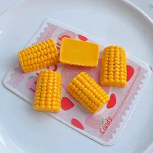Cabochons en résine de maïs simulés, accessoires de bricolage et mini-aliments jouets.