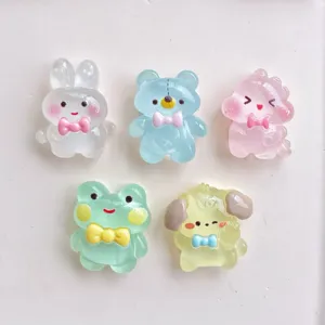 Mini cute resin animal charms DIY accessories for phone case and hair clip decoration.