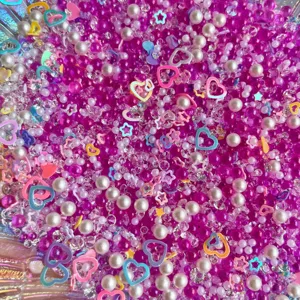 DIY mix resin beads, pearls and rhinestones for handmade crafts and cream glue phone cases.