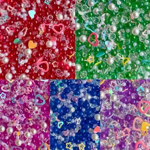 DIY mixed resin beads pearls rhinestones heart star sequins for craft cream glue phone case