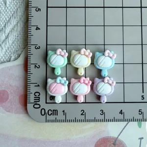Miniature resin bow mirror charms, cute colorful DIY nail art jewelry decoration accessories.