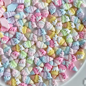 Mini Macaron Farbe Eiscreme Harz Anhänger süße DIY flache Rückseite Cabochons für Haarklammern