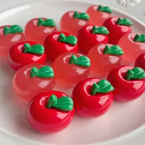 Cabochon in Resina Mela Rossa 3D Per Accessori Fermagli Capelli Fai Da Te Decorazione Custodia Telefono Crema Gel Artigianato Frutta