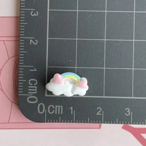 Mini resina nuvola arcobaleno ciondolo fai da te accessorio per custodia del telefono