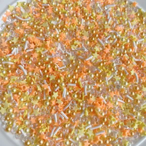 Μεικτά charms slime, αστέρια από πολυμερικό πηλό χάντρες στρας για χειροτεχνίες diy.