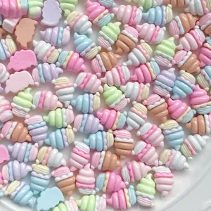 Mini Macaron Eiscreme Harz Charms DIY Basteln Flachruecken Cabochons fuer Haarklammern