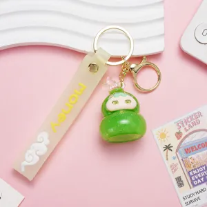 Cute Gourd Keyring Bag Charm Resin Cartoon Figurine Accessory for Keys and Backpack