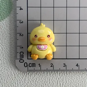 Cute yellow duck resin cabochon flatback charm for phone case DIY craft accessories 2cm