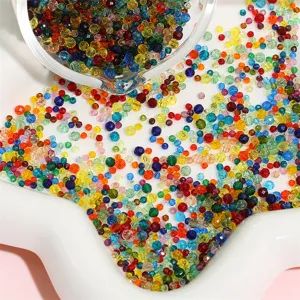 Bunte facettierte Kristallglas-Perlen lose für DIY handgemachte Armbänder und Handyketten.