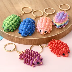Portachiavi con Riccio Stampato in 3D Carino per Borse Ciondolo Creativo in Plastica e Lega a Forma di Animale Regali per Donne Ragazze