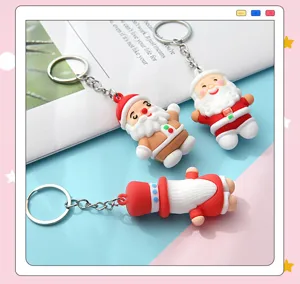 Niedlicher Weihnachtsmann Schlüsselanhänger Anhänger, perfektes Urlaubsgeschenk Deko.