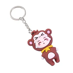 Cute cartoon zodiac girl keychain PVC doll bag pendant lovely accessory for gifts