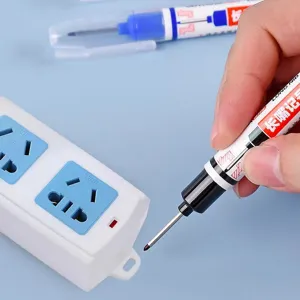 Professional long nib oil-based marker pen for deep hole marking on various surfaces