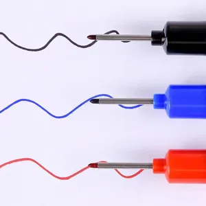 Long-head waterproof oil-based markers in black, blue, and red for deep hole marking