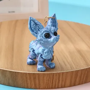 Portachiavi giocattolo carino con gradiente galvanizzato ciondolo borsa cartone 3D