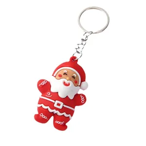 Süßer Weihnachtsmann Schlüsselanhänger PVC Festliche Weihnachten Tasche Anhänger Geschenk
