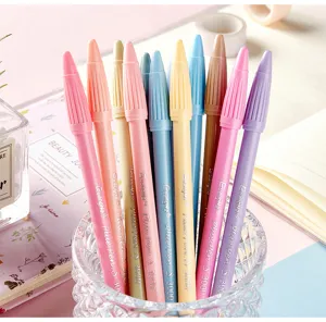 Vue détaillée des stylos feutres fins colorés Guangna 3000 pour dessin et journal.