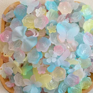 Ciondoli in resina opaca fiori farfalle fai da te per decorare cover per cellulare