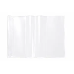 Funda para Libro de PVC Transparente Funda Protectora Impermeable para Libros de Texto Ancho Ajustable
