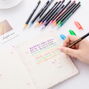 36-color set of glitter and neon gel pens for journaling and creative drawing 1.0mm
