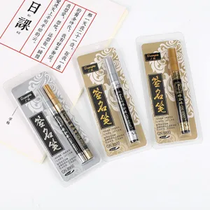 Gold and silver metallic signature pens for DIY craft and signing.